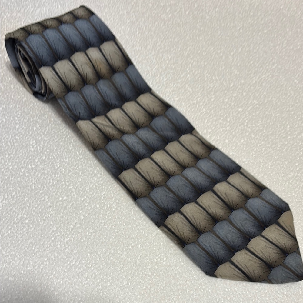 Grateful Dead Gray and blue silk Tie 60” tall